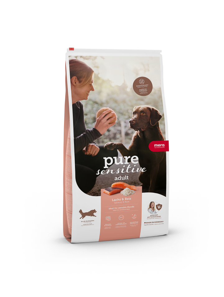 MERA Hunde Trockenfutter Pure Sensitive Adult Lachs+Reis